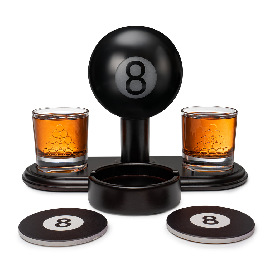 8 Ball Whiskey Decanter Set for Men With Whiskey Glass Set of 2. Liquo –  Krown Kitchen Official Online Store