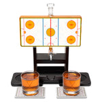 ICE HOCKEY RINK Whiskey Decanter Set. Unique Gifts for Men or Dad, Home Bar Gifts. Liquor Alcohol, Bar Tumbler, Alcohol Decanter Set
