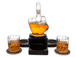 Middle Finger Decanter Funny Gift, Novelty Whiskey Decanter or use as Wine Decanter. Middle Finger Gift