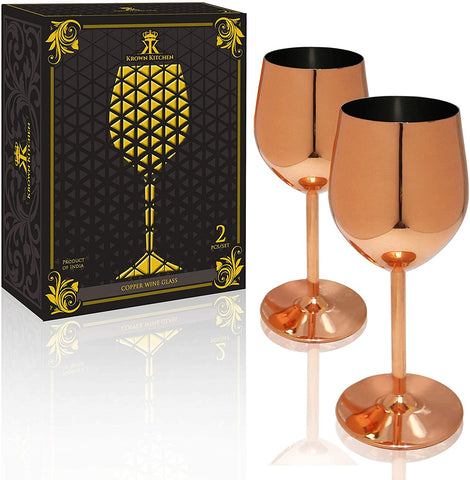 Wine Glass Copper 2pack set