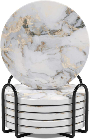 Smoke Gold Ceramic Coaster